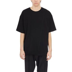 ISABEL BENENATO Asymmetrical Pocket T-Shirt Men BLACK T-Shirts